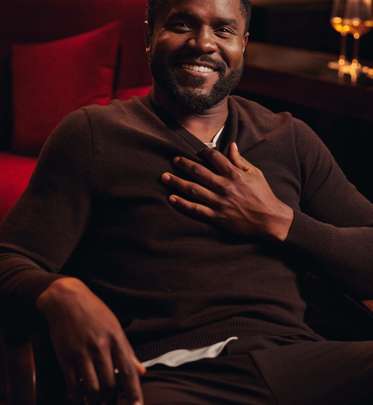 A relieved, quietly confident man